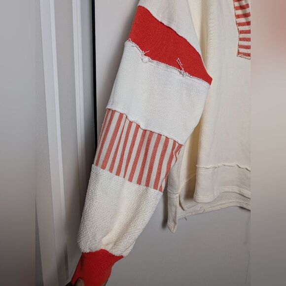 Bucket list Oversized colorblock terry knit tunic pull over top sz M - Picture 5 of 8